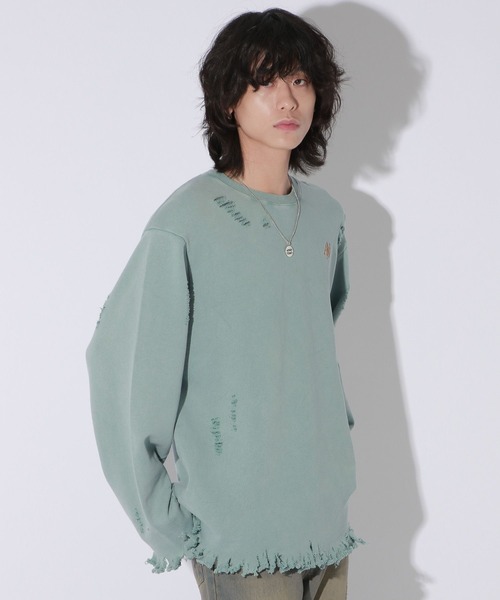 「Anui」 スウェットカットソー MEDIUM 杢グレー レディース_画像8