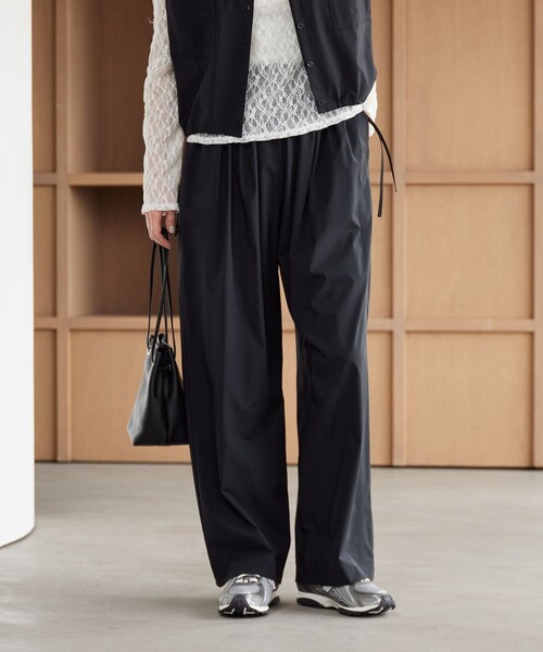 ワンピース 「WEB限定 Wardrobe DAILY MINIMAL」オープンカラーシャツ＆イージーパンツ 接触冷感 UVカット はっ水の画像