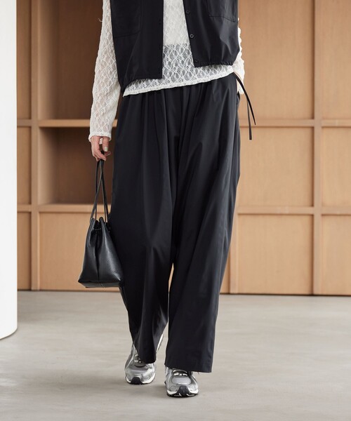 ワンピース 「WEB限定 Wardrobe DAILY MINIMAL」オープンカラーシャツ＆イージーパンツ 接触冷感 UVカット はっ水の画像