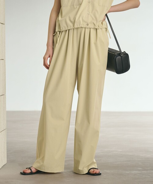 ワンピース 「WEB限定 Wardrobe DAILY MINIMAL」オープンカラーシャツ＆イージーパンツ 接触冷感 UVカット はっ水の画像