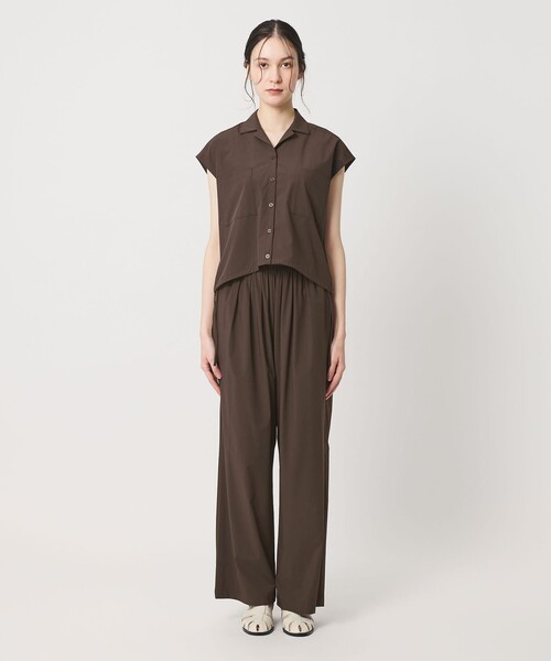 ワンピース 「WEB限定 Wardrobe DAILY MINIMAL」オープンカラーシャツ＆イージーパンツ 接触冷感 UVカット はっ水の画像