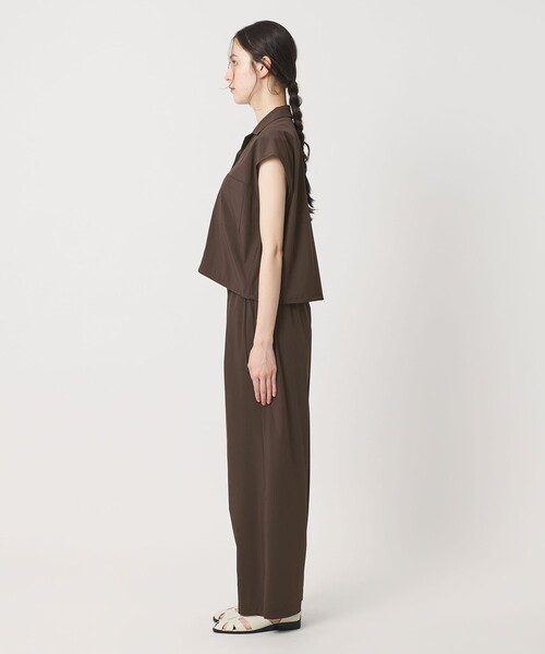 ワンピース 「WEB限定 Wardrobe DAILY MINIMAL」オープンカラーシャツ＆イージーパンツ 接触冷感 UVカット はっ水の画像