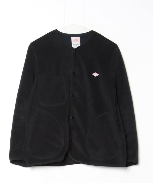 DANTON ノーカラージャケット 36, BLACK Danton（ダントン） ノーカラージャケット 36 ブラック レディース