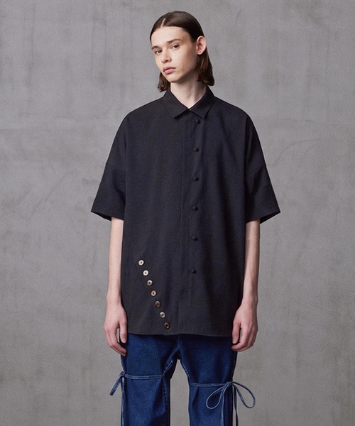 SHAREEF（シャリーフ） シャツ 半袖 SIDE SLIT S/S BIG SHIRTS メンズ