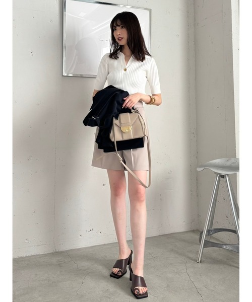 「FRAY I.D」 半袖ニット ONE SIZE ネイビー レディース_画像5