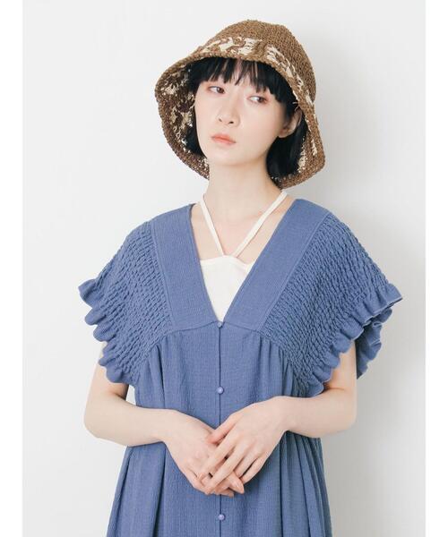 ワンピース 前開きシャーリングワンピースの画像
