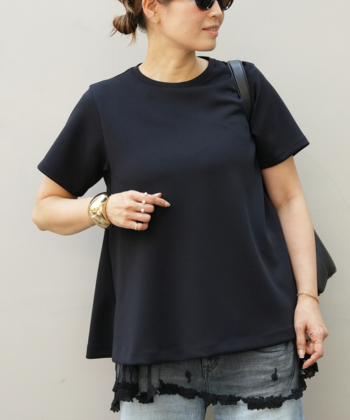 uvカット tシャツ CELERI トラペーズ ショートスリーブ TEE レディースの画像