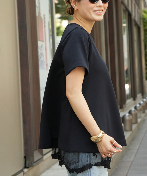 uvカット tシャツ CELERI トラペーズ ショートスリーブ TEE レディースの画像