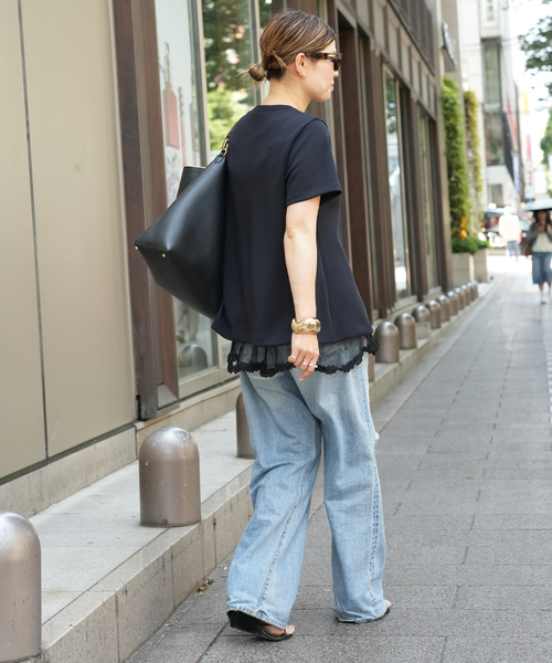 uvカット tシャツ CELERI トラペーズ ショートスリーブ TEE レディースの画像