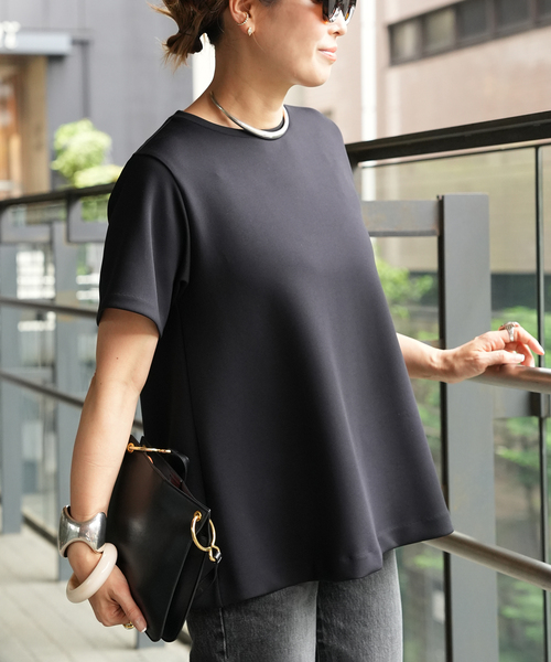 uvカット tシャツ CELERI トラペーズ ショートスリーブ TEE レディースの画像