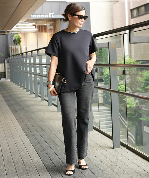 uvカット tシャツ CELERI トラペーズ ショートスリーブ TEE レディースの画像