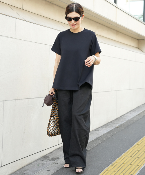 uvカット tシャツ CELERI トラペーズ ショートスリーブ TEE レディースの画像