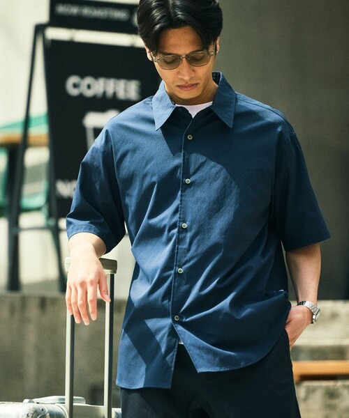 「FREAK'S STORE」 半袖シャツ LARGE グレー メンズ_画像2