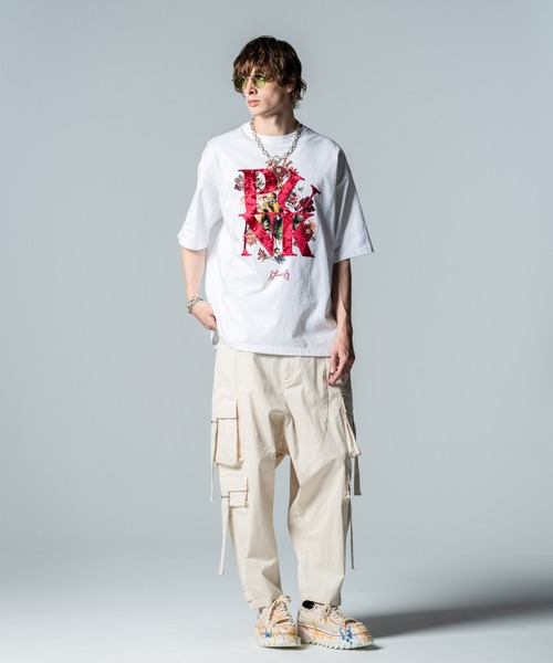 「glamb」 半袖Tシャツ M ホワイト メンズ_画像4