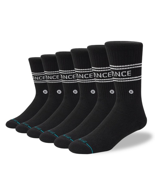 STANCE ソックス 6足セット Lサイズ STANCE（スタンス） 靴下 「STANCE/スタンス」ラインクルーソックス 6