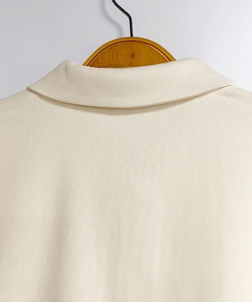 tシャツ 半袖 襟付きスカーフタイ付き半袖カットソー レディース