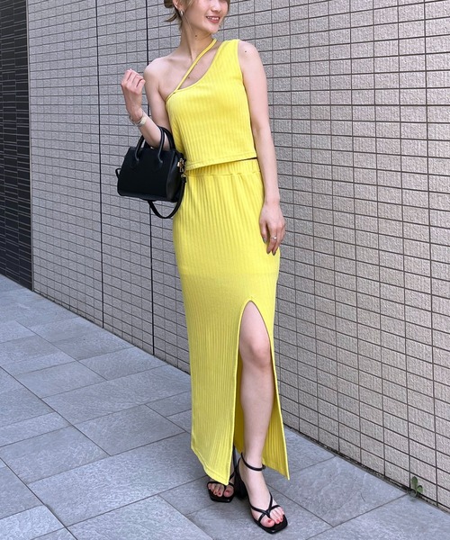 「SPIRALGIRL」 ロングスカート FREE イエロー レディース_画像9