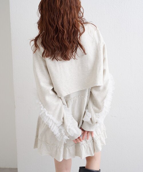 「w closet」 長袖ワンピース FREE アイボリー レディース_画像7