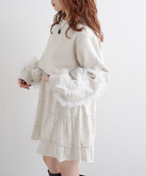 「w closet」 長袖ワンピース FREE アイボリー レディース_画像8