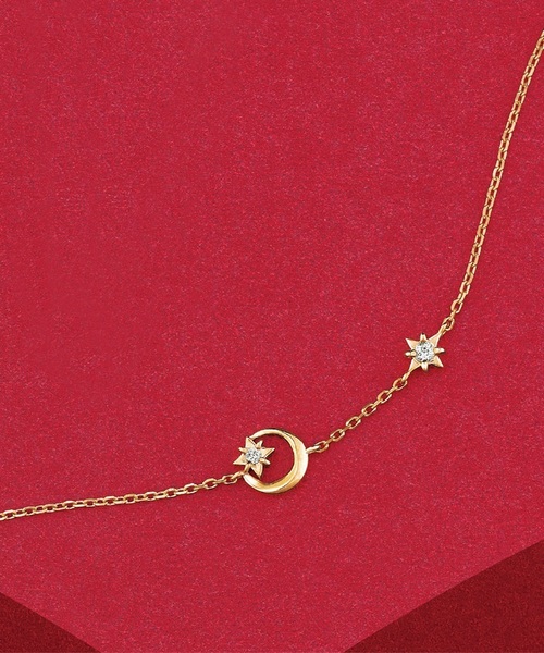 va vendome aoyama ブレスレット K10YG ホワイトトパーズ クレッセント