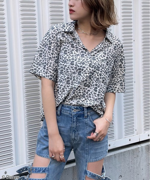 シャツ ブラウス Disney ディズニー ミッキーマウス 総柄開襟シャツ Zozotown Yahoo 店 通販 Yahoo ショッピング