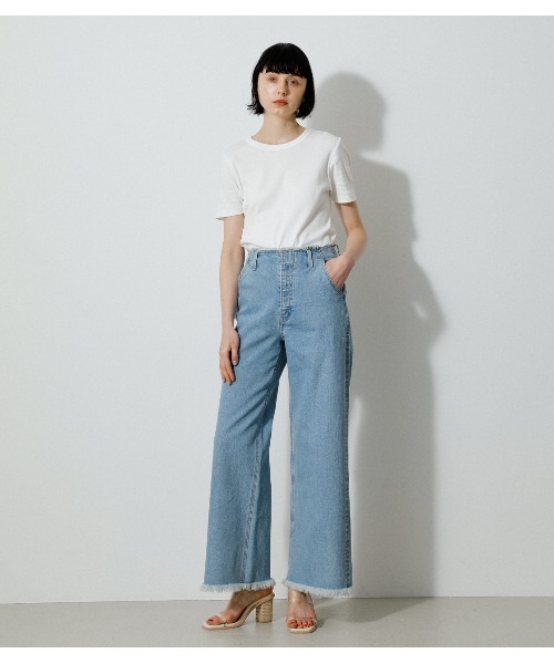 AZUL BY MOUSSY パンツ デニム ジーンズ FRINGE DENIM WIDE/フリンジ 