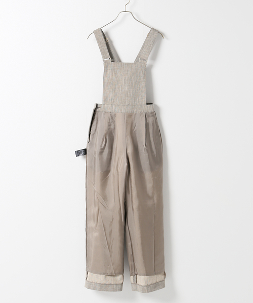 コットンリネンサロペット IENA サロペット オーバーオール maison コットンリネン