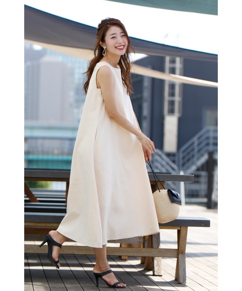 Ehre style ワンピース 夏の大人贅沢ワンピース ロング丈
