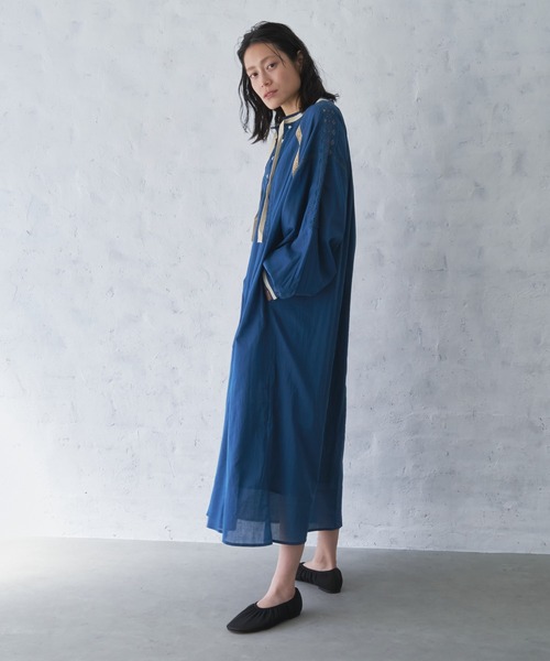 Audrey and John Wad ワンピース インドコットンスイッチングレース