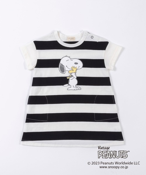 K　スヌーピー　ワンピース　DSS trois lapins kp ワンピース 「PEANUTS」スヌーピーコラボ ボーダー
