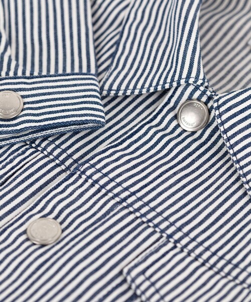 BIZAKIE　PETIT BATEAU ストライプデザインジャケット PETIT BATEAU（プチバトー） ブルゾン アウター ヒッコリーストライプ