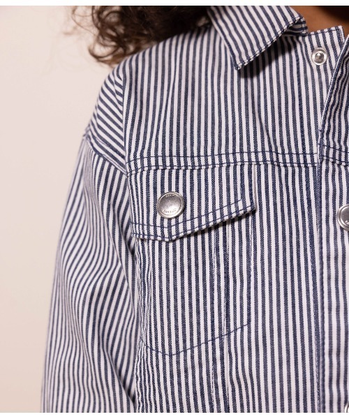 BIZAKIE　PETIT BATEAU ストライプデザインジャケット PETIT BATEAU（プチバトー） ブルゾン アウター ヒッコリーストライプ