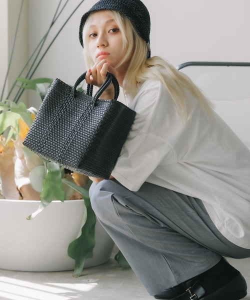 OJO DE MEX ハンドバッグ MEX/オホデメックス Plastico CAGO