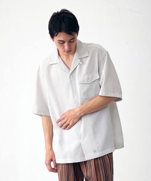J.PRESS YORK STREET シャツ 「UNISEX」ワッフルオープンカラー シャツ
