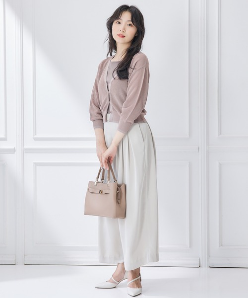 12Twelve Agenda カーディガン Vネックメッシュ編みニット