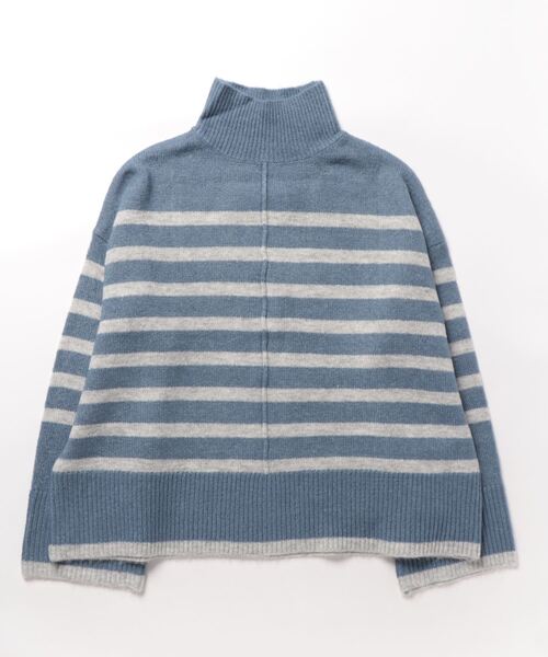 STYLEBLOCK ニット セーター バスクボーダーニットハイネック