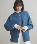 ブラウス シャツ オーバーサイズ バンドカラー...の詳細画像2