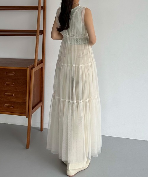 【HARE】ノア様用　美品♡ チュールティアードワンピース callautia ワンピース チュールティアードワンピース : ZOZOTOWN