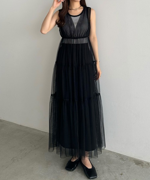 【HARE】ノア様用　美品♡ チュールティアードワンピース callautia ワンピース チュールティアードワンピース : ZOZOTOWN