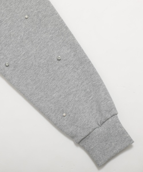 Fit more（フィットモア） トレーナー スウェット ビジューパール