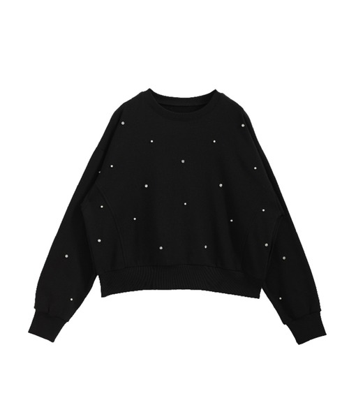 Fit more（フィットモア） トレーナー スウェット ビジューパール