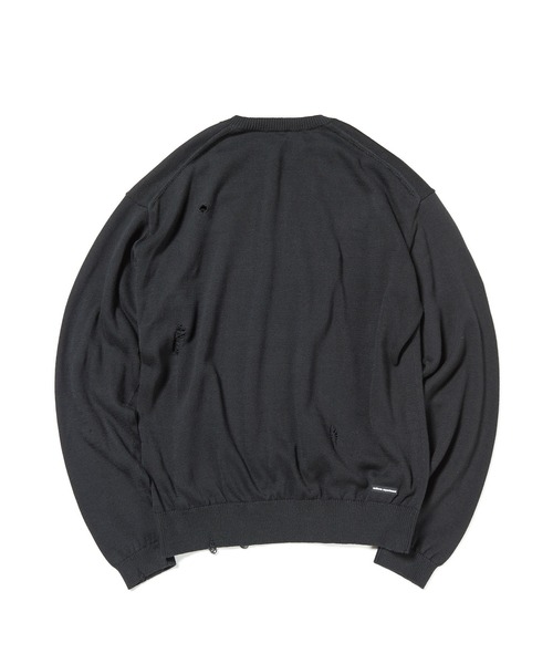 uniform experiment セーター ニット DAMAGED V NECK KNIT メンズ