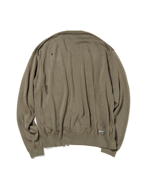 uniform experiment セーター ニット DAMAGED V NECK KNIT メンズ