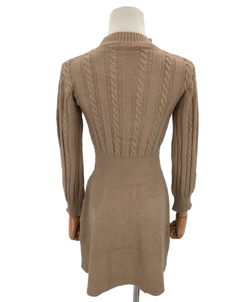 Dewlily ワンピース ケーブル編みニットワンピース : ZOZOTOWN Yahoo