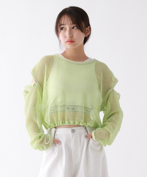 repipi armario タンクトップ 肌着 スソロゴショートタンクトップ