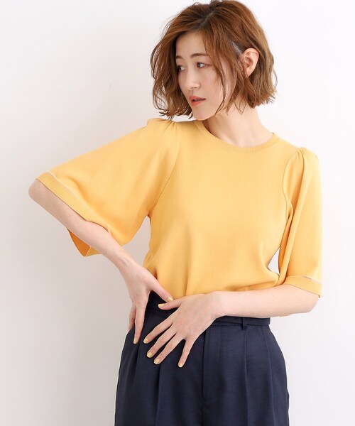 ドライタッチプルオーバー grove ニット セーター 「ひんやり多機能」やわらかドライタッチ
