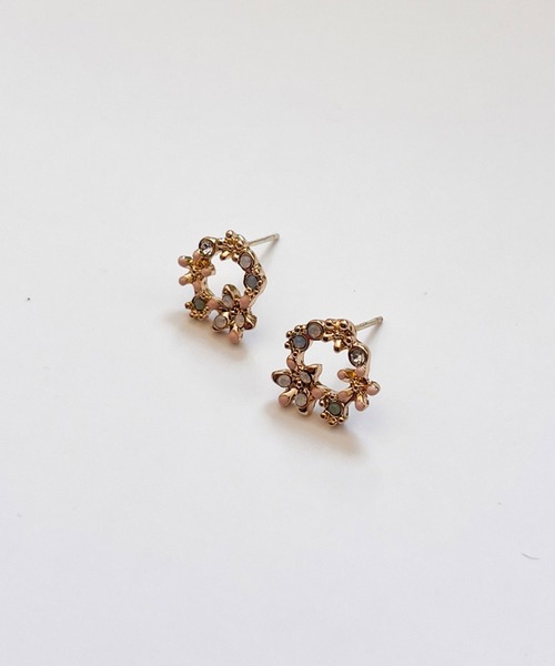 yu-ka ピアス YU-KA:フラワーサークルピアス レディース : ZOZOTOWN