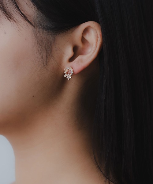 yu-ka ピアス YU-KA:フラワーサークルピアス レディース : ZOZOTOWN