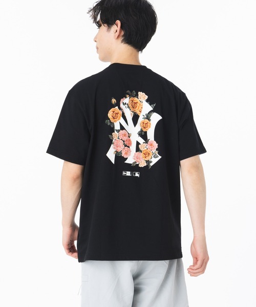 NEW ERA tシャツ ニューエラ 韓国企画 半袖Tシャツ MLBフラワー