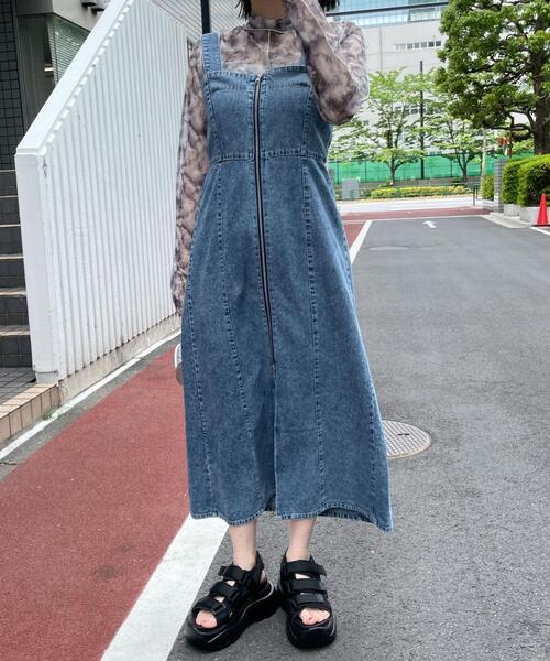 セール(SALE)開催中！ファッション通販 WEGO ワンピース WEGO/デニムWジップジャンスカ : ZOZOTOWN ワンピース